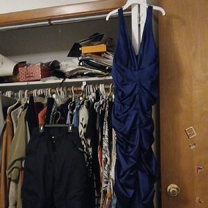 Elegant Blue Silk Dress